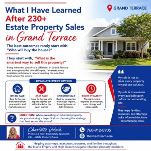 Read more about the article What Have I Learned After 230+ Estate Property Sales in Grand Terrace?