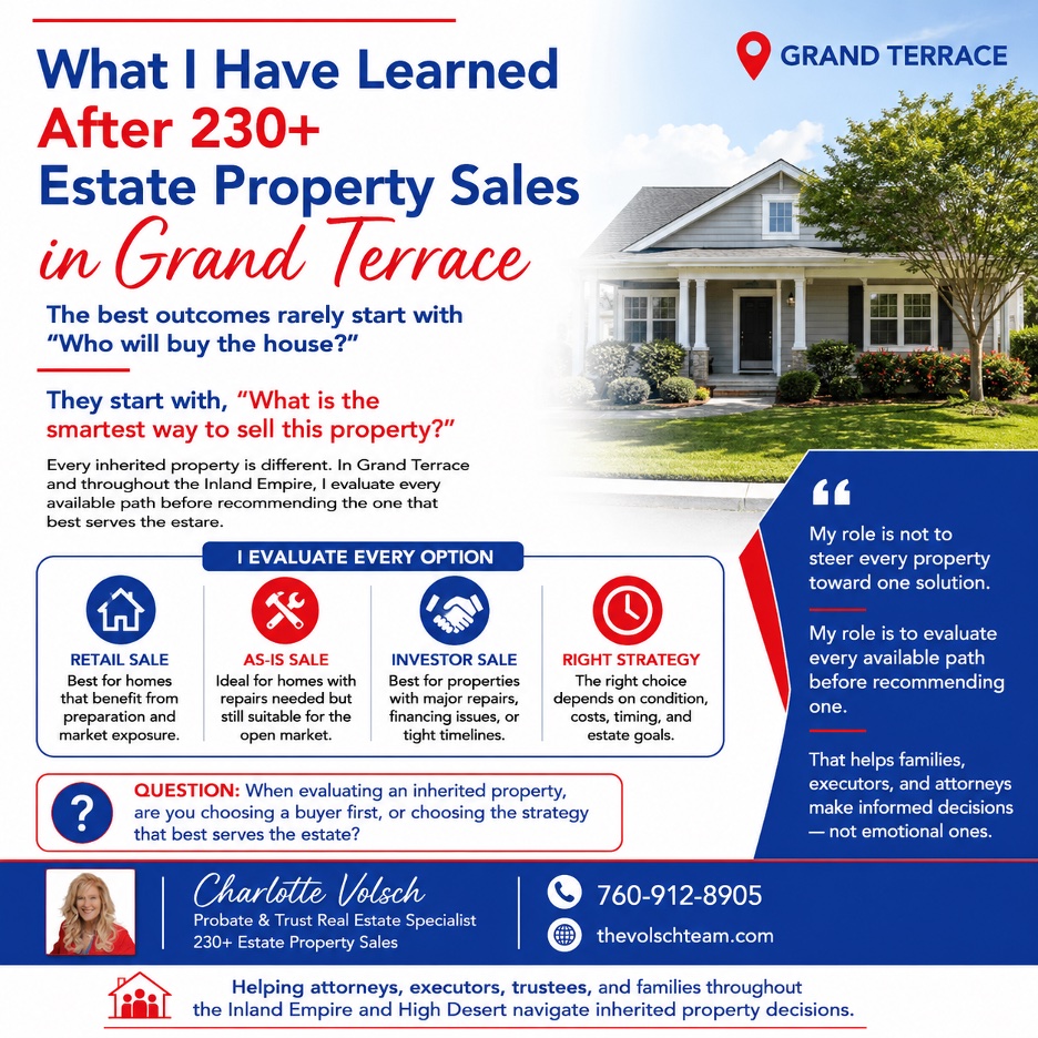 You are currently viewing What Have I Learned After 230+ Estate Property Sales in Grand Terrace?