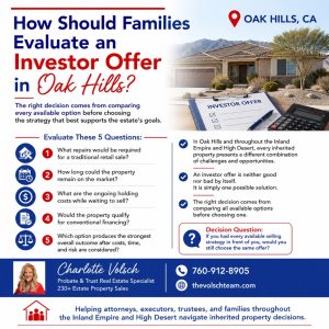 Read more about the article How Should Families Evaluate an Investor Offer in Oak Hills?