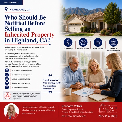You are currently viewing Who Should Be Notified Before Selling an Inherited Property in Highland, CA?
