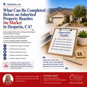 Read more about the article What Can Be Completed Before an Inherited Property Reaches the Market in Hesperia, CA?