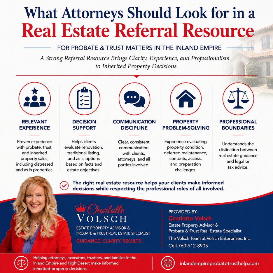 You are currently viewing What Should a Probate or Trust Attorney Consider in a Real Estate Referral Resource?