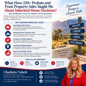 Read more about the article What Have 230+ Probate and Trust Property Sales Taught Me About Inherited-Home Decisions?