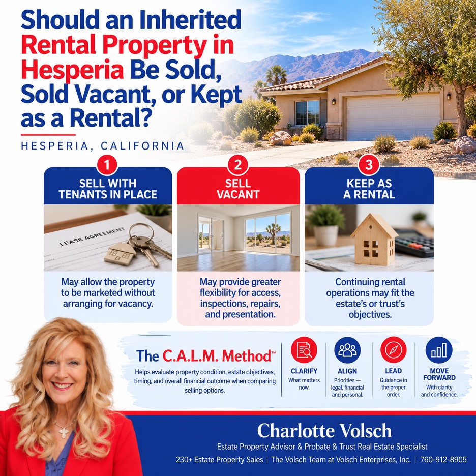 You are currently viewing Should an Inherited Rental Property in Hesperia Be Sold With Tenants, Sold Vacant, or Kept as a Rental?