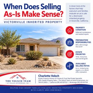 Read more about the article When Does Selling a Distressed Inherited Property As-Is Make Sense in Victorville, California?